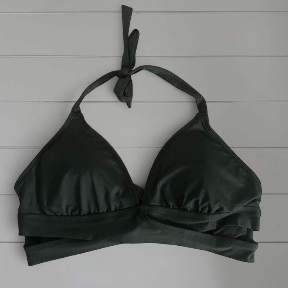 Kona Sol Green Halter Bikini Top - Women's Size Medium